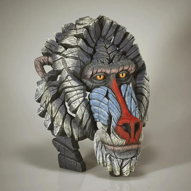 Mandrill Head Sculpture